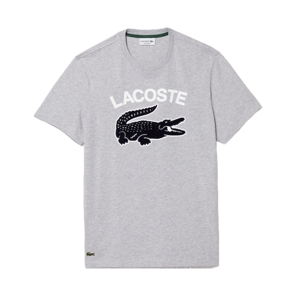 라코스테 레귤러 핏 XL 크록 티셔츠 그레이 신(Lacoste Regular Fit XL Croc T-Shirt Grey Chine) - 1