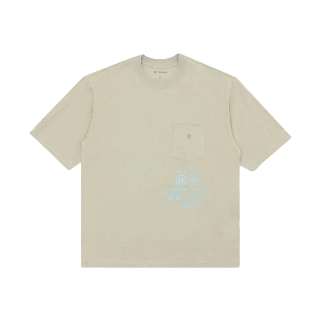 히든 NY x 골드윈 오버사이즈 포켓 S/S 티셔츠 베이지(Hidden NY x Goldwin Oversized Pocket S/S T-Shirt Beige)
