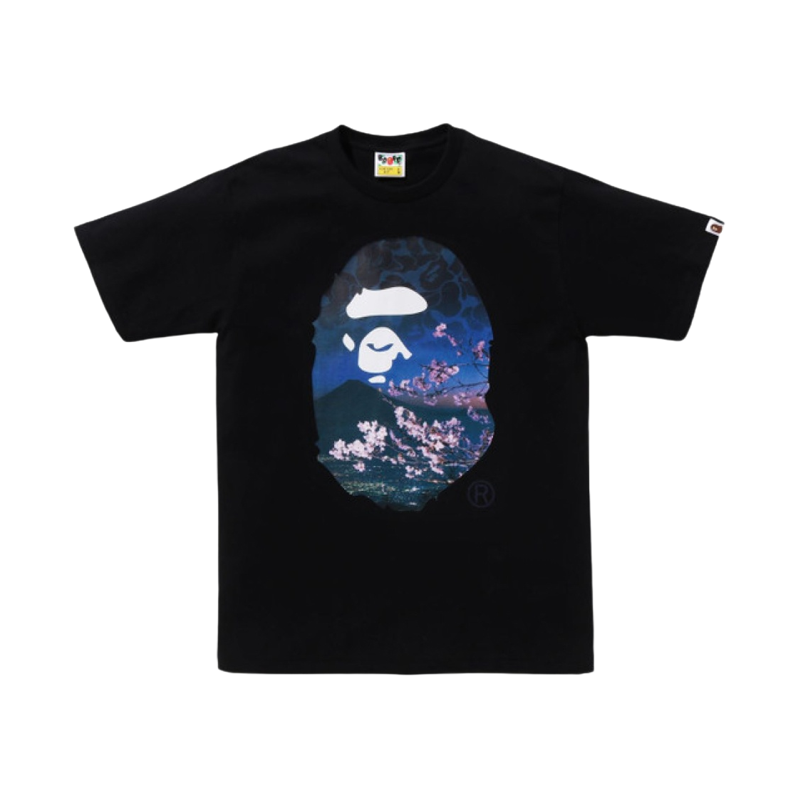 베이프 사쿠라 포토 에이프 헤드 티셔츠 #2 블랙(BAPE Sakura Photo Ape Head T-Shirt #2 Black) - 1