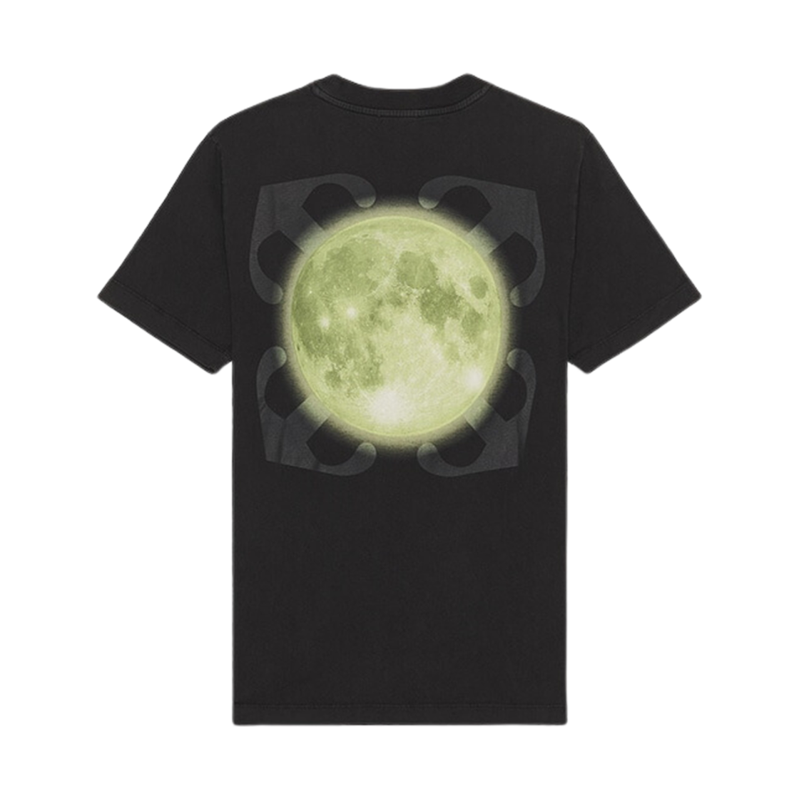 OMAA027F23JER0111084 Off-White Super Moon Cotton T-Shirt Black