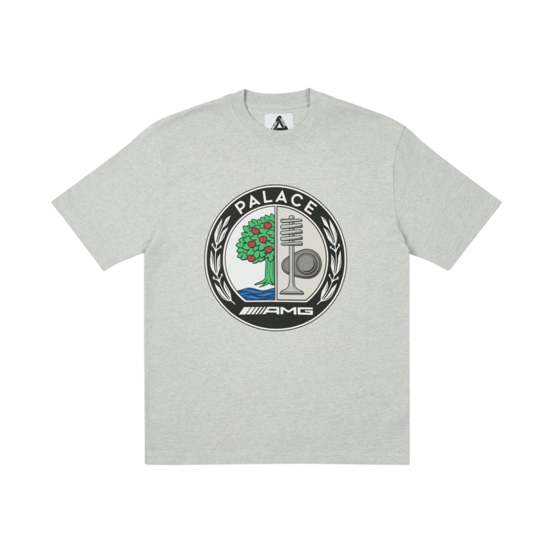 팔라스 x AMG 엠블럼 티셔츠 그레이 말 - 21SS(Palace x AMG Emblem T-Shirt Grey Marl - 21SS) - 1