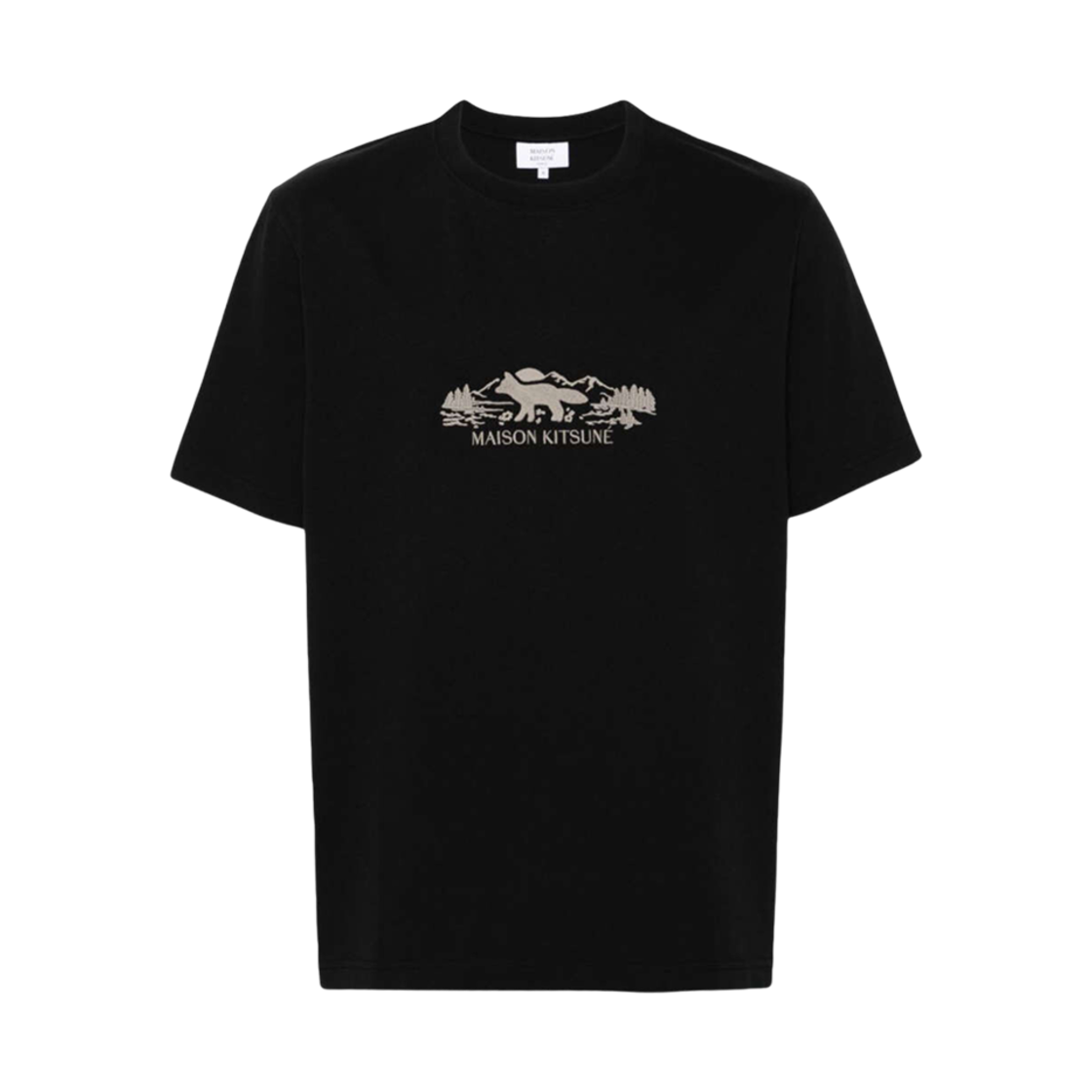 NM00112KJ0118-P199 Maison Kitsune Outdoor Profile Fox Comfort T-Shirt Black