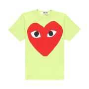 Play Comme des Garcons Red Heart T-Shirt Green