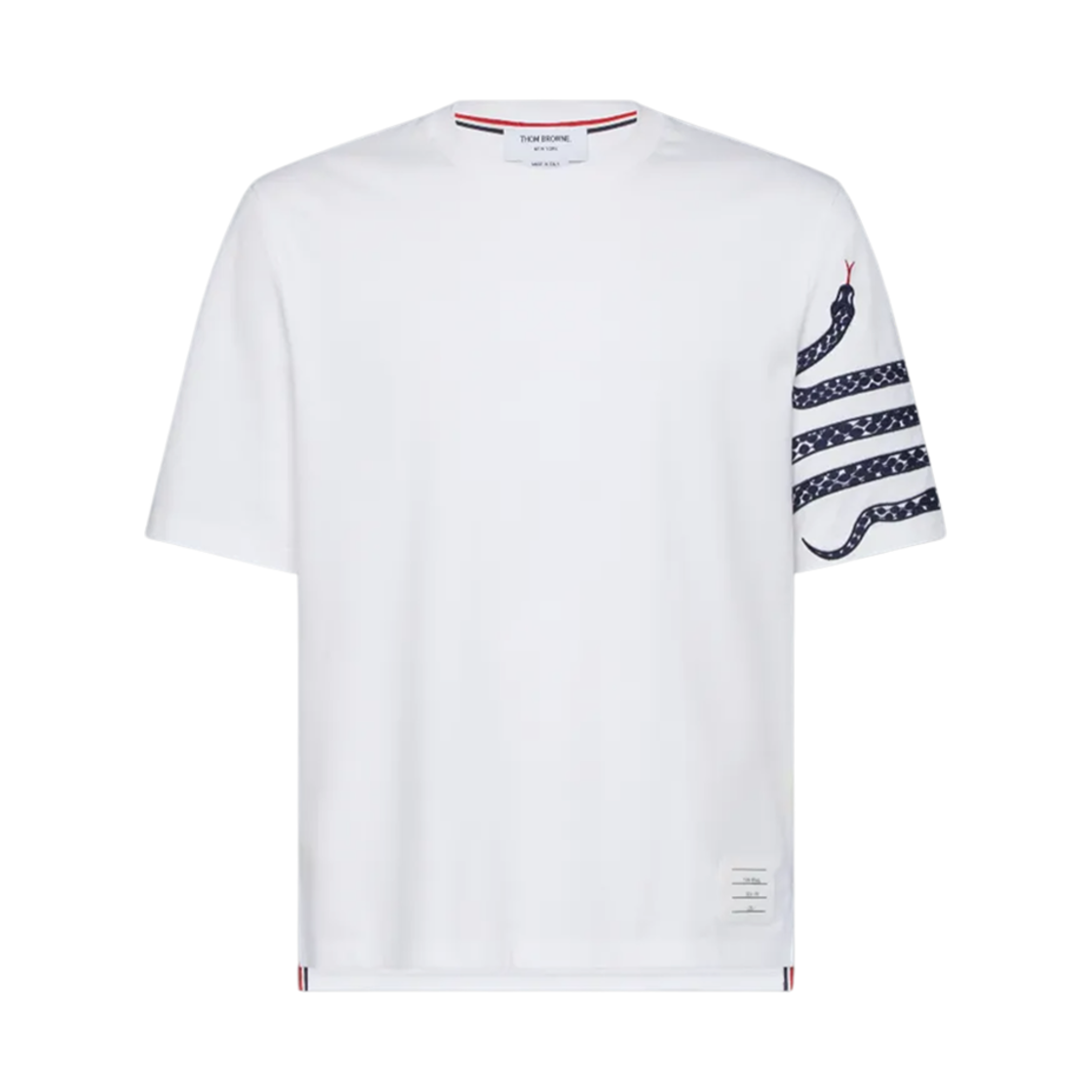 MJS278E-01454-100 Thom Browne Lunar New Year 4-Bar T-Shirt White