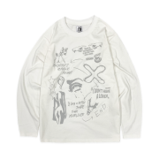 DEFYCLUBROBBERS 3 Reason LS T-Shirt White Gray
