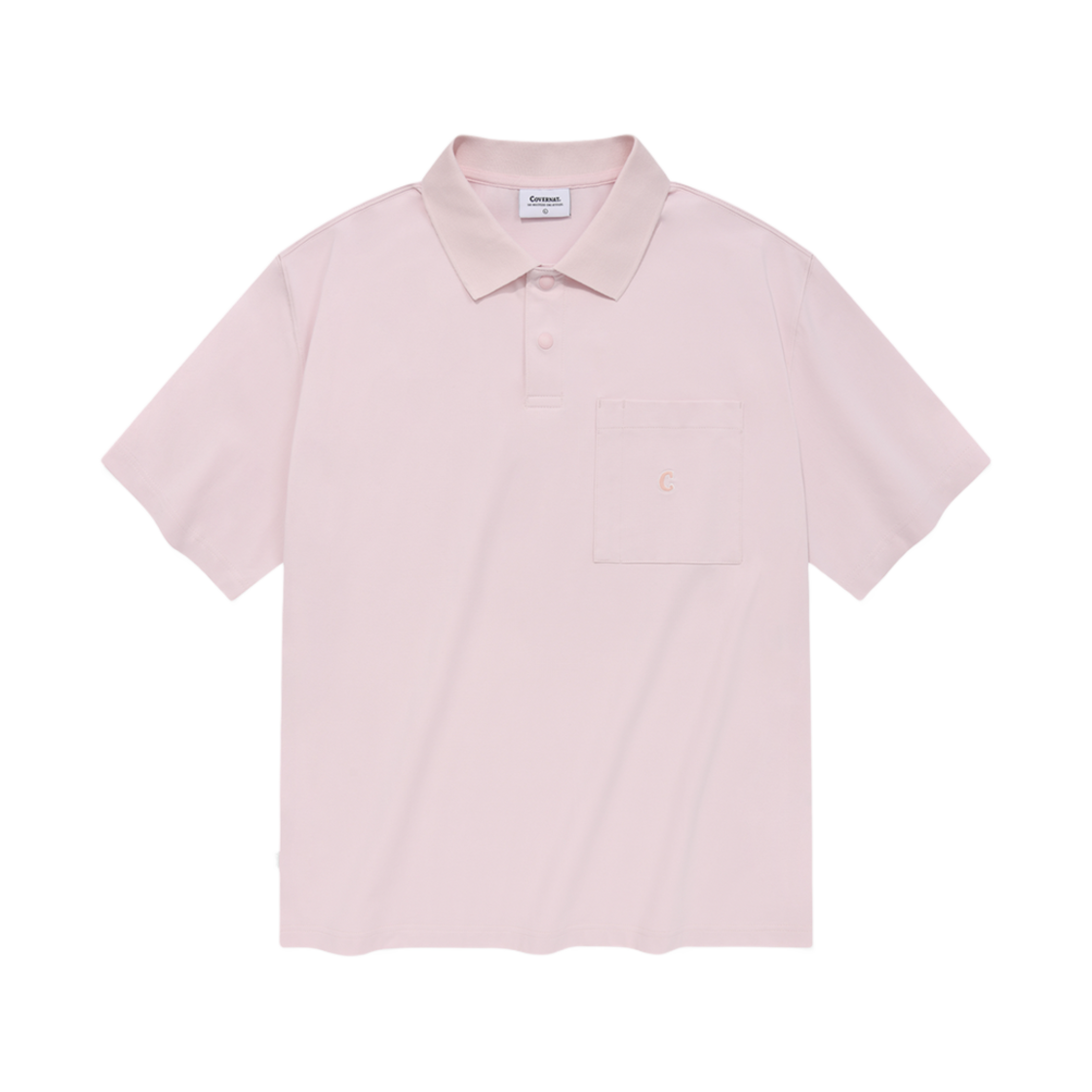 커버낫 어센틱 포켓 카라 티셔츠 라이트 핑크(Covernat Authentic Pocket Collar T-Shirts Light Pink) - 1