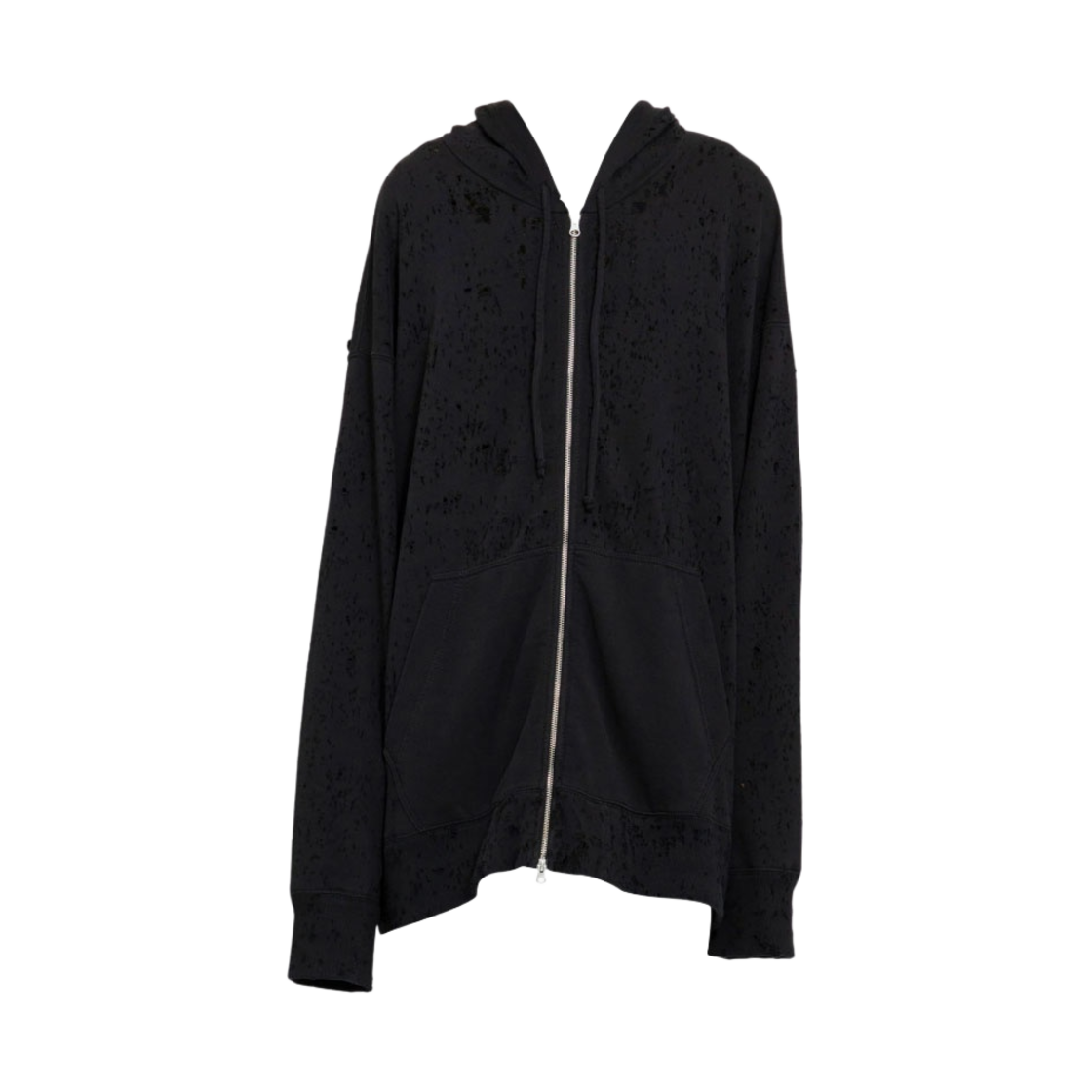 (W) MM6 메종 마르지엘라 후드 집업 블랙((W) MM6 Maison Margiela Zip Hooded Black) - 1