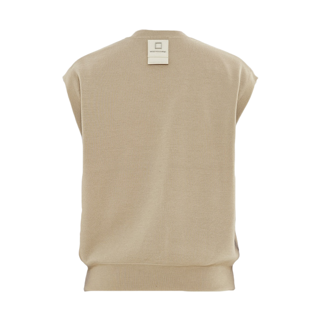 우영미 레더 패치 니트 베스트 베이지 - 23SS(Wooyoungmi Leather Patch Knitted Vest Beige - 23SS) - 2
