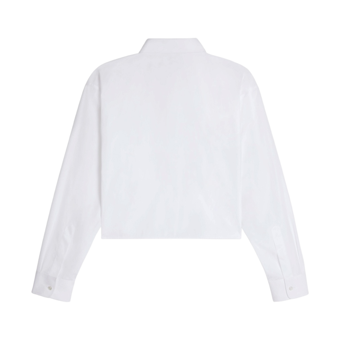(W) 셀린느 코튼 포플린 크롭 셔츠 화이트((W) Celine Cropped Shirt in Cotton Poplin White) - 2