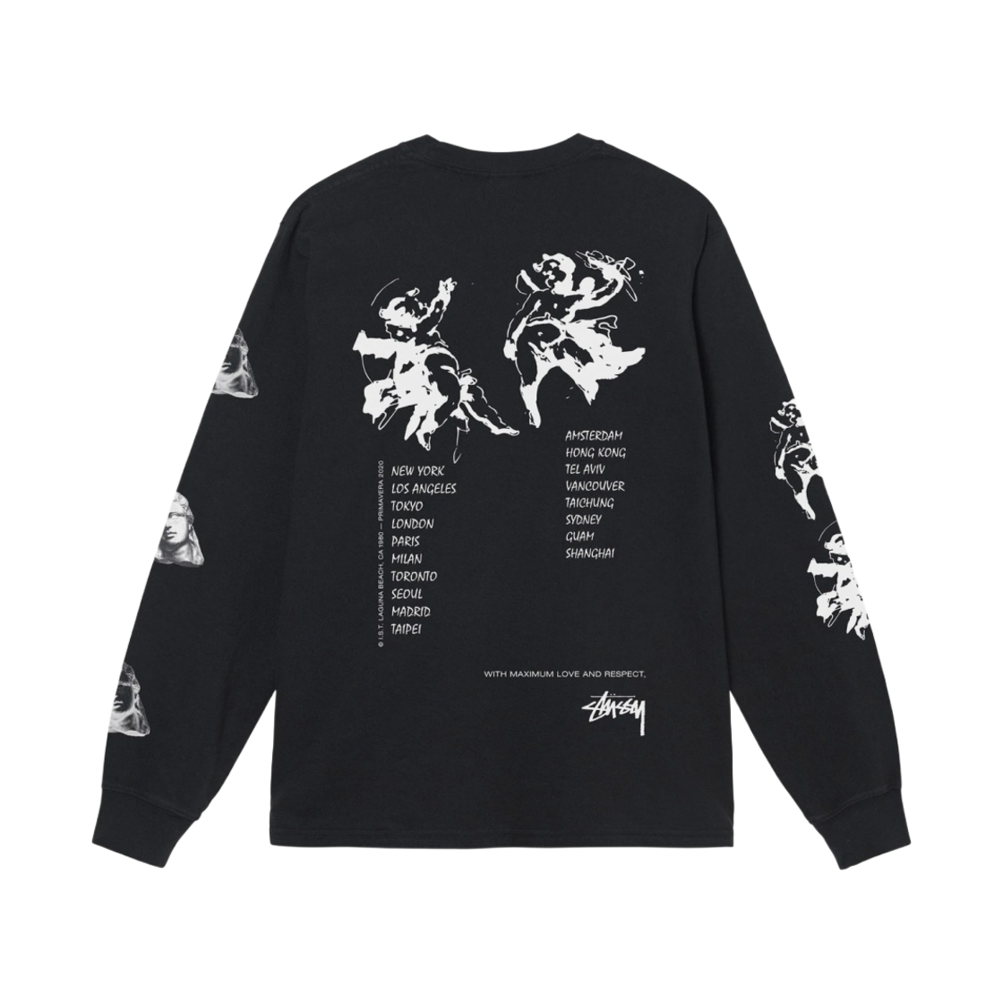스투시 엔젤스 피그먼트 다이드 롱슬리브 티셔츠 블랙(Stussy Angels Pigment Dyed LS T-Shirt Black) - 2