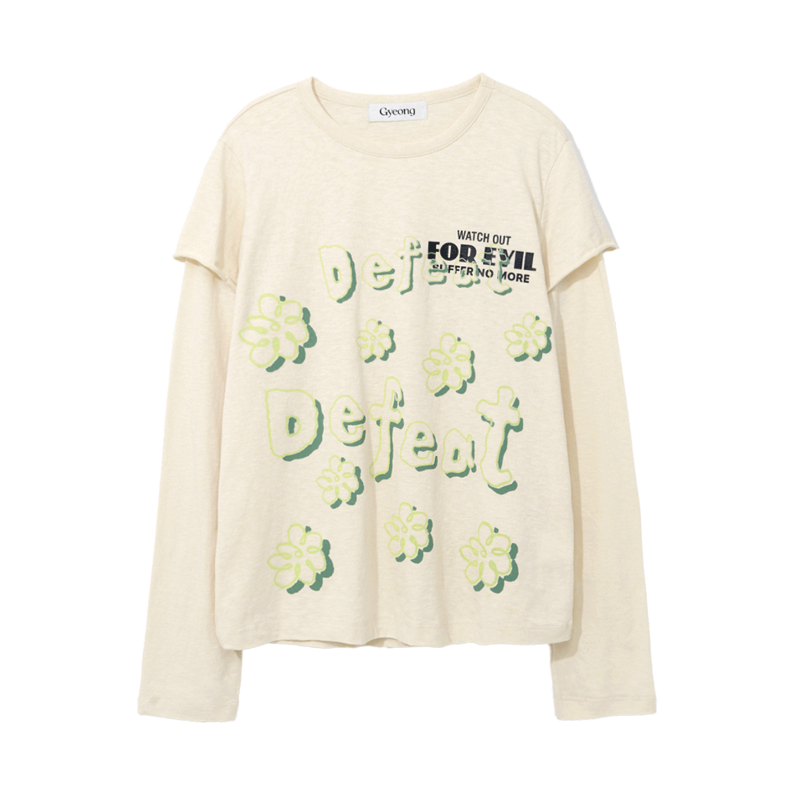 GY51LS002IV Gyeong Double Sleeve Tee Ivory