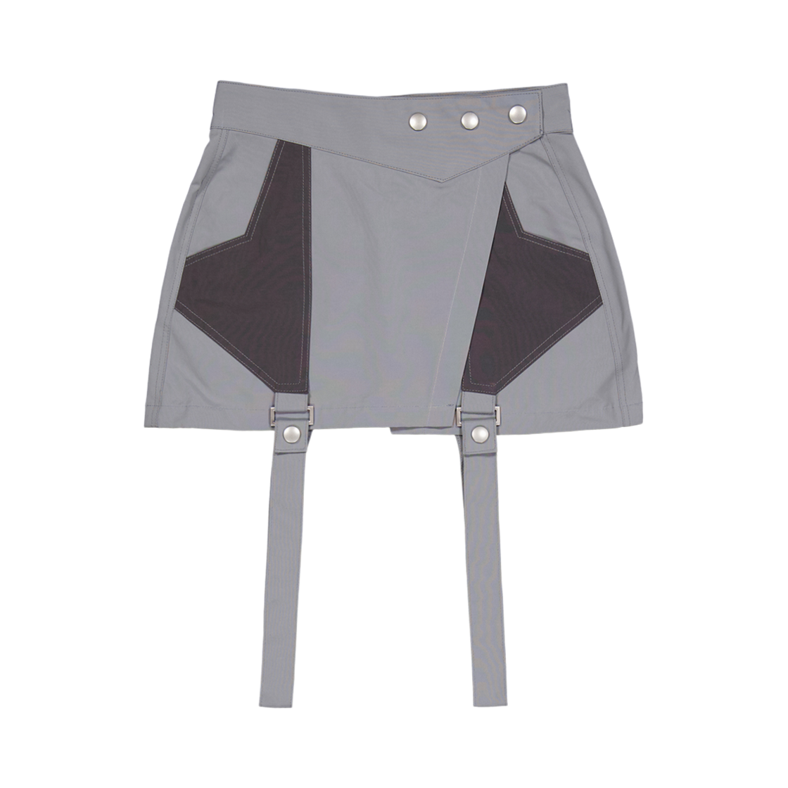 24FW-25 Full of Ssun Ghost In The Shell Convertible Skirt Grey & Dark Grey