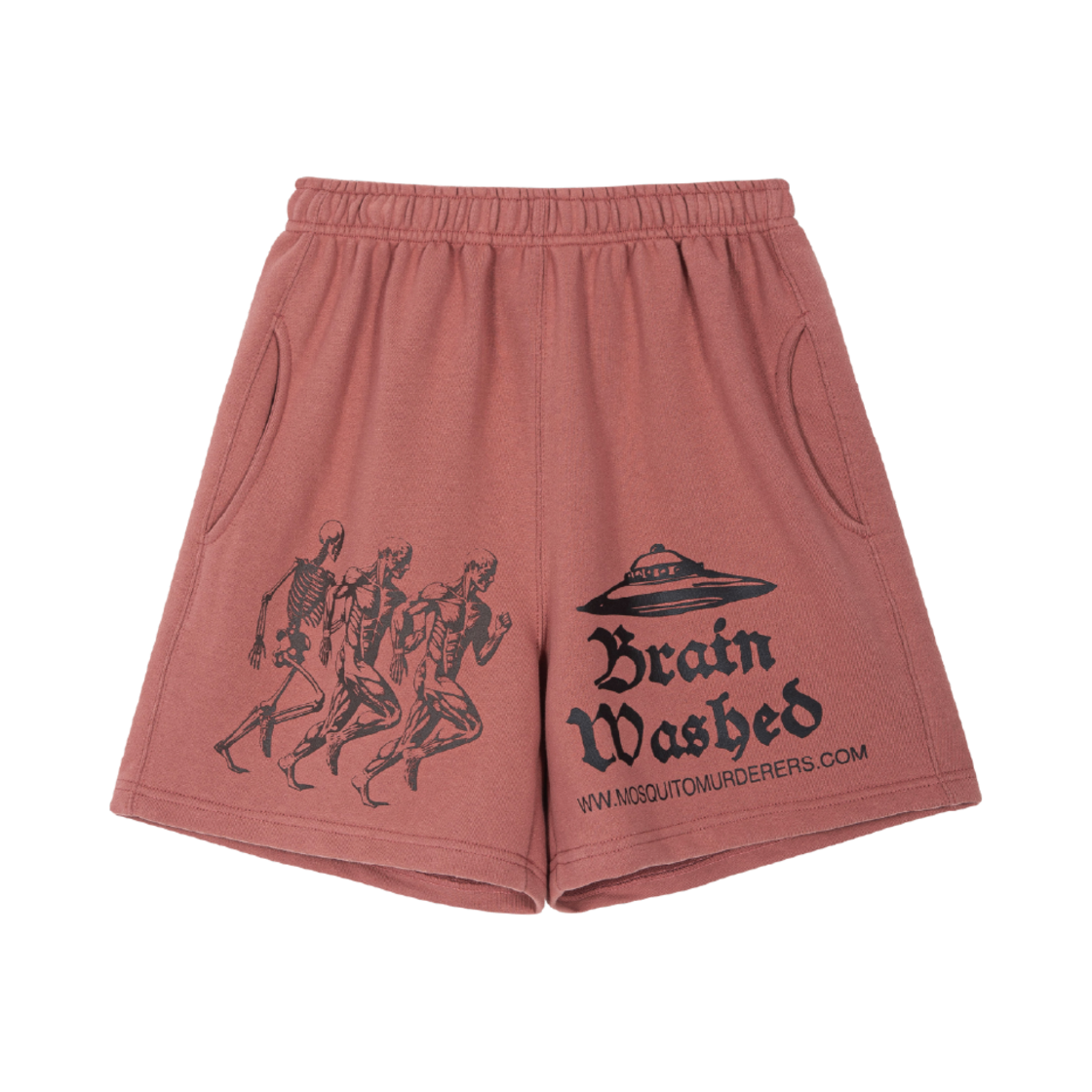 7656933 Mosquito Murderers Brain Washed Shorts Red