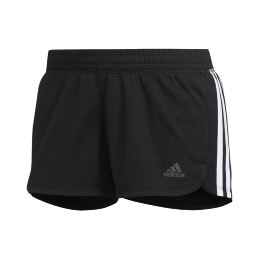 (W) Adidas 3-Stripes Knit Shorts Black White - KR Sizing