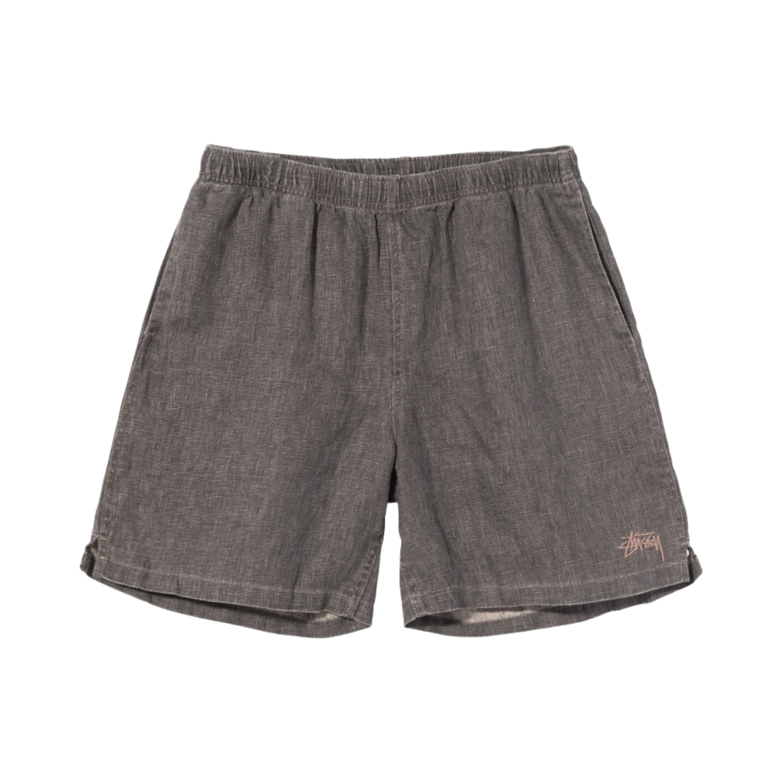 스투시 박시 리넨 쇼츠 차콜