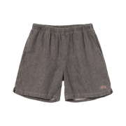 Stussy Boxy Linen Shorts Charcoal