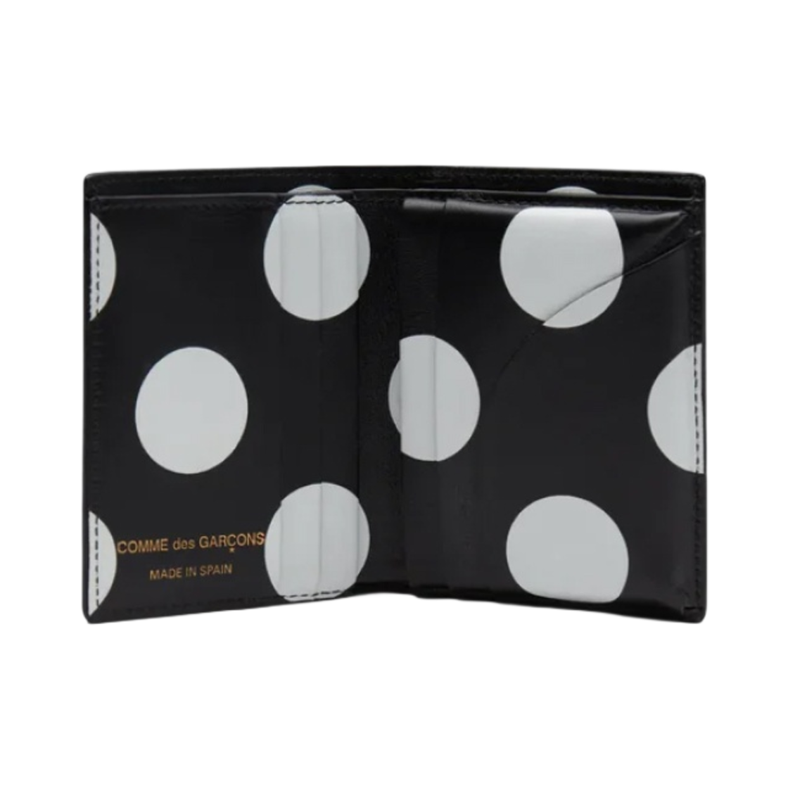 SA0641GP-2 Comme des Garcons SA0641GP Glossy Polka Dat Print Wallet Black - #2