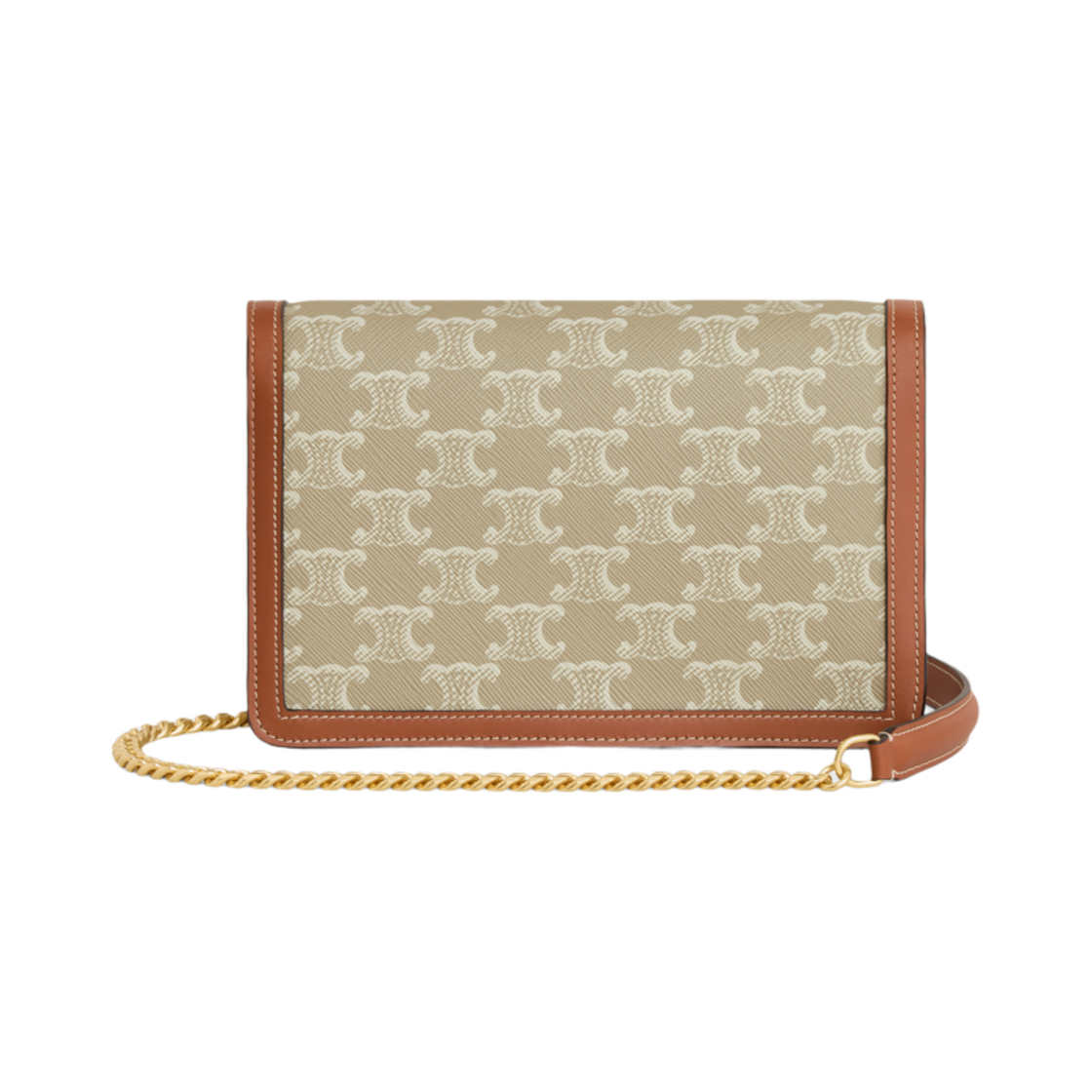 셀린느 월렛 온 체인 마고 트리옹프 캔버스 카프스킨 그레지(Celine Wallet On Chain Margo in Triomphe Canvas Calfskin Grege) - 3