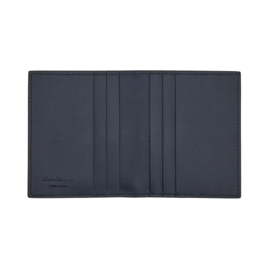 페라가모 간치니 크레딧 카드 홀더 딥 오션 스톰 블랙(Ferragamo Gancini Credit Card Holder Deep Ocean Storm Black) - 2