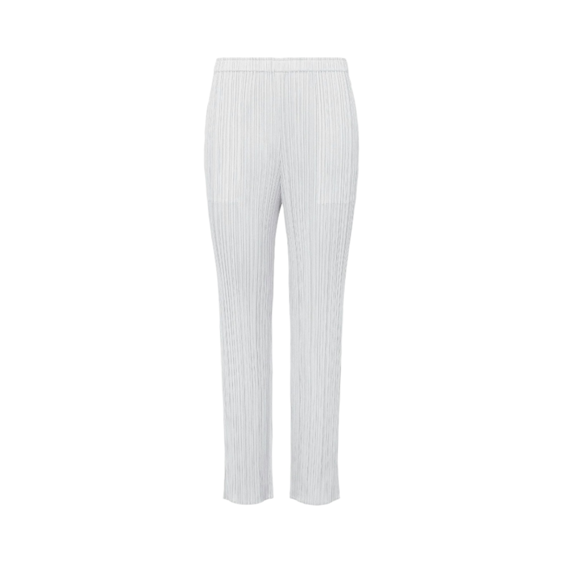 JF111-10 (W) Pleats Please Issey Miyake Basics Straight Pants Light Grey