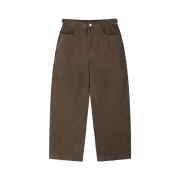 DIVEIN Washed Curved Chino Pants Brown