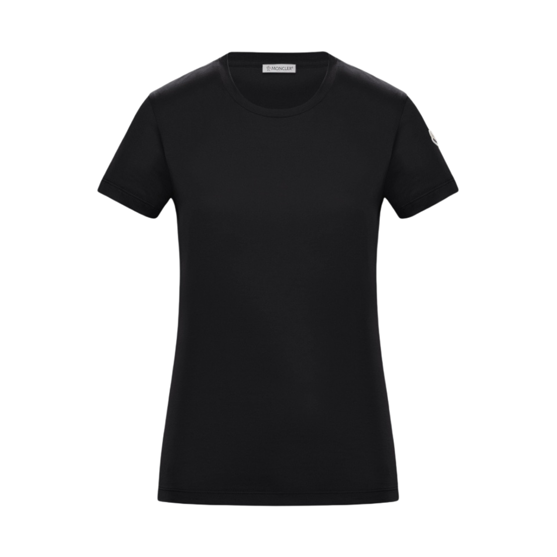(W) 몽클레르 코튼 저지 티셔츠 블랙 - 22SS((W) Moncler Cotton Jersey T-Shirt Black - 22SS) - 1