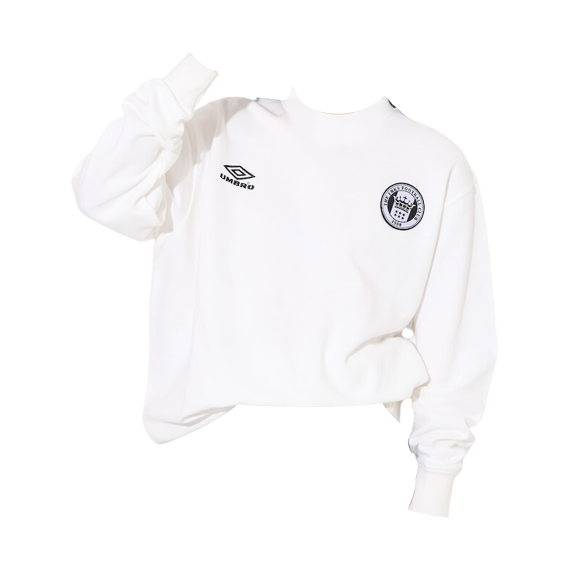 (W) 엄브로 x 프릭스 스토어 크루넥 스웨트셔츠 화이트((W) Umbro x Freak's Store Crew Neck Sweatshirt White)