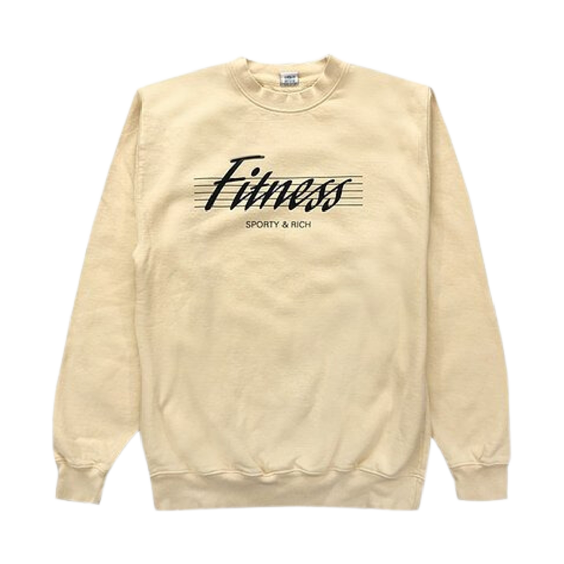 CR164CP Sporty & Rich Cotton Jersey Sweatshirt Cream Puff