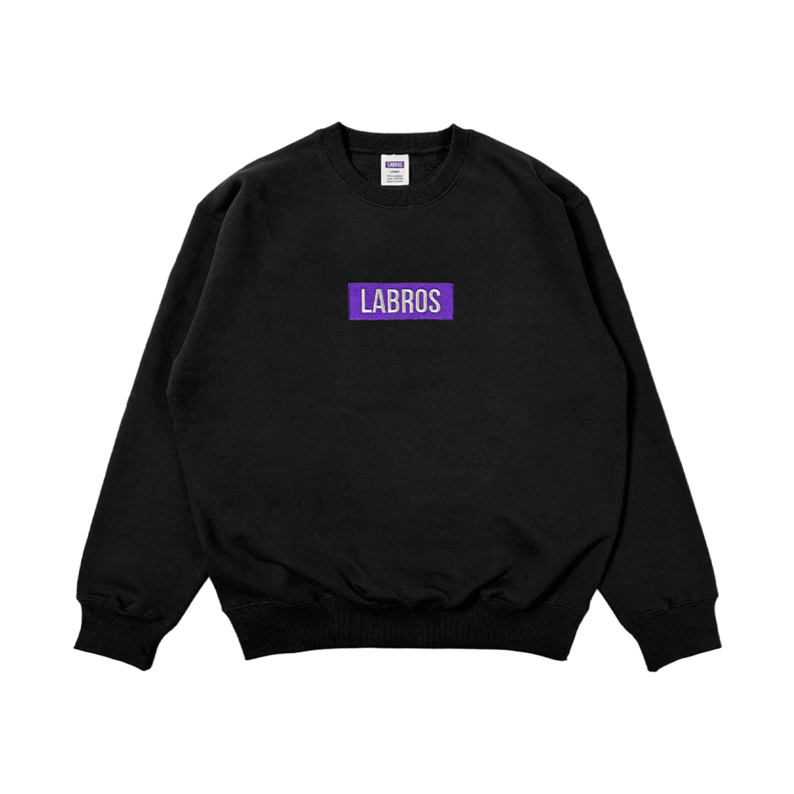 라브로스 박스 로고 크루넥 블랙(Labros Box Logo Crewneck Black)