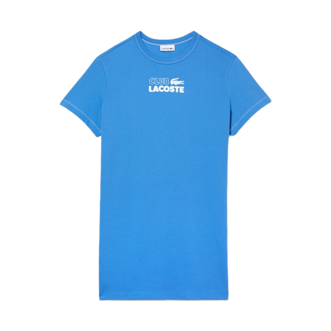 (W) 라코스테 숏슬리브 티셔츠 드레스 블루((W) Lacoste Short Sleeve T-Shirt Dress Blue) - 1