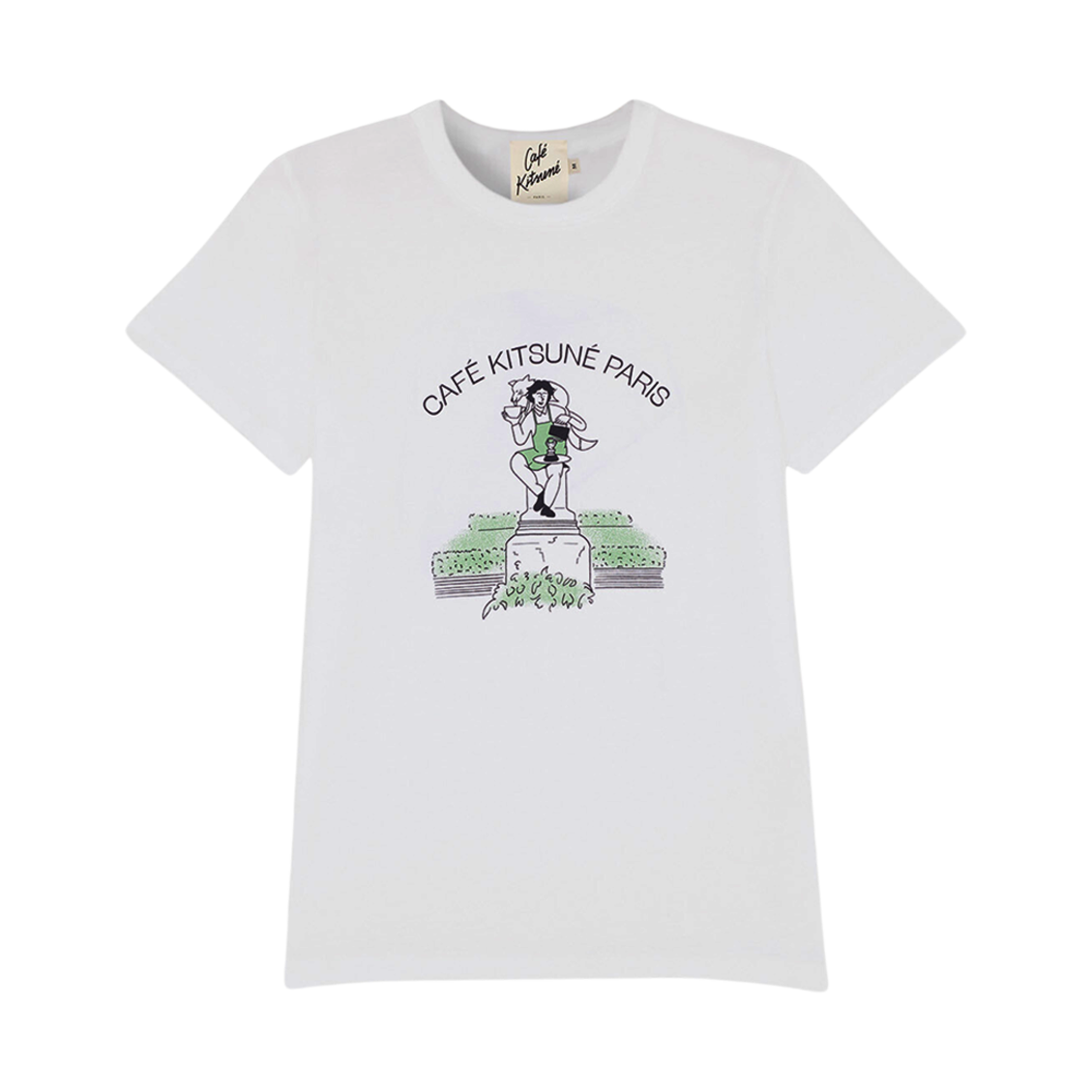 메종 키츠네 카페 팔레이스 로얄 클래식 티셔츠 화이트(Maison Kitsune Cafe Palais Royal Classic T-Shirt White) - 1