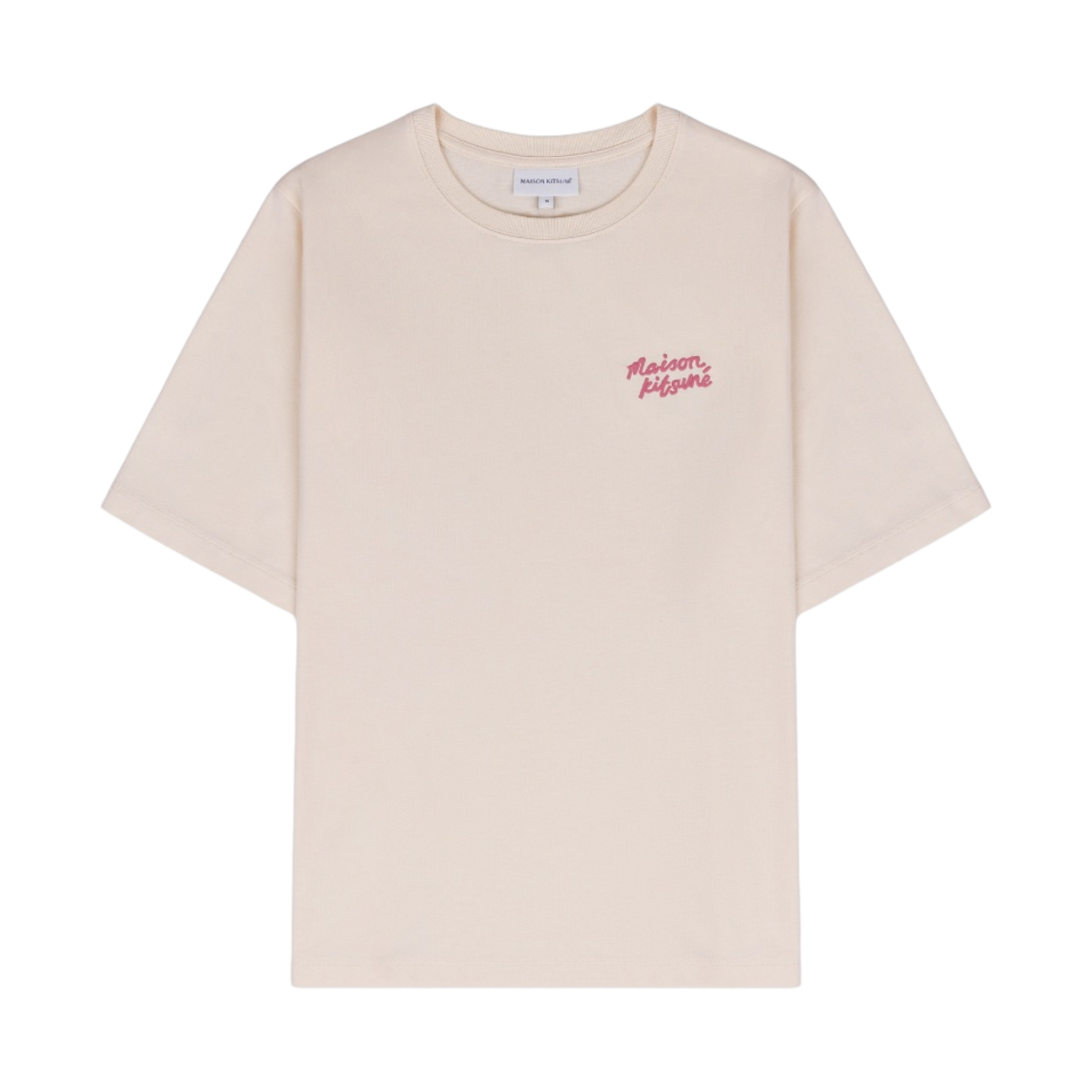 (W) 메종 키츠네 핸드라이팅 컴포트 티셔츠 프레쉬 코튼