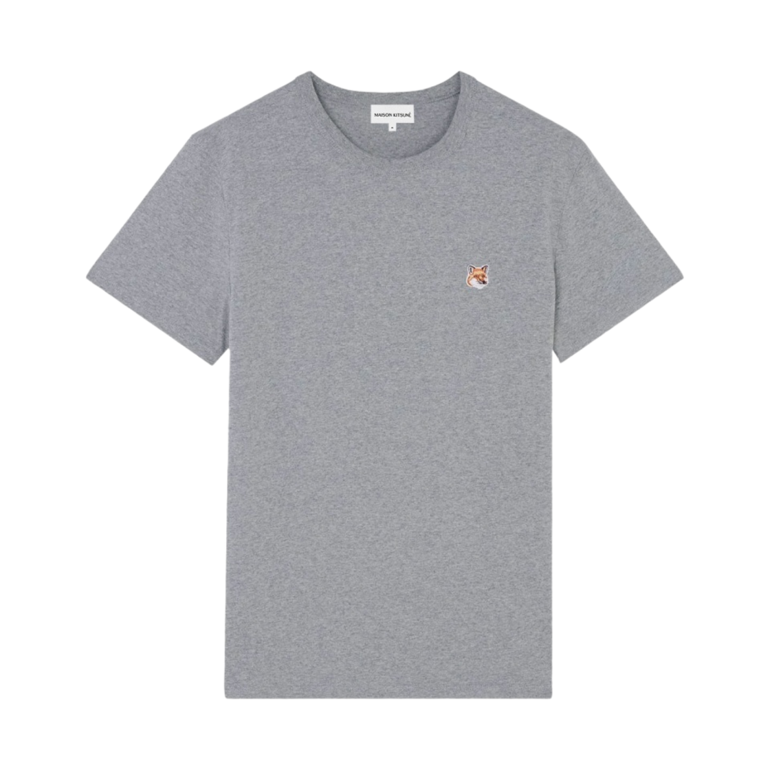 메종 키츠네 폭스헤드 패치 레귤러 티셔츠 다크 그레이 멜란지(Maison Kitsune Fox Head Patch Regular T-Shirt Dark Grey Melange)