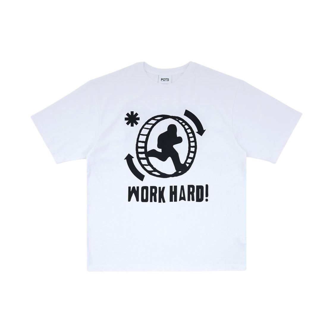 PS24SSTS05WT POTS Work Hard T-Shirt White