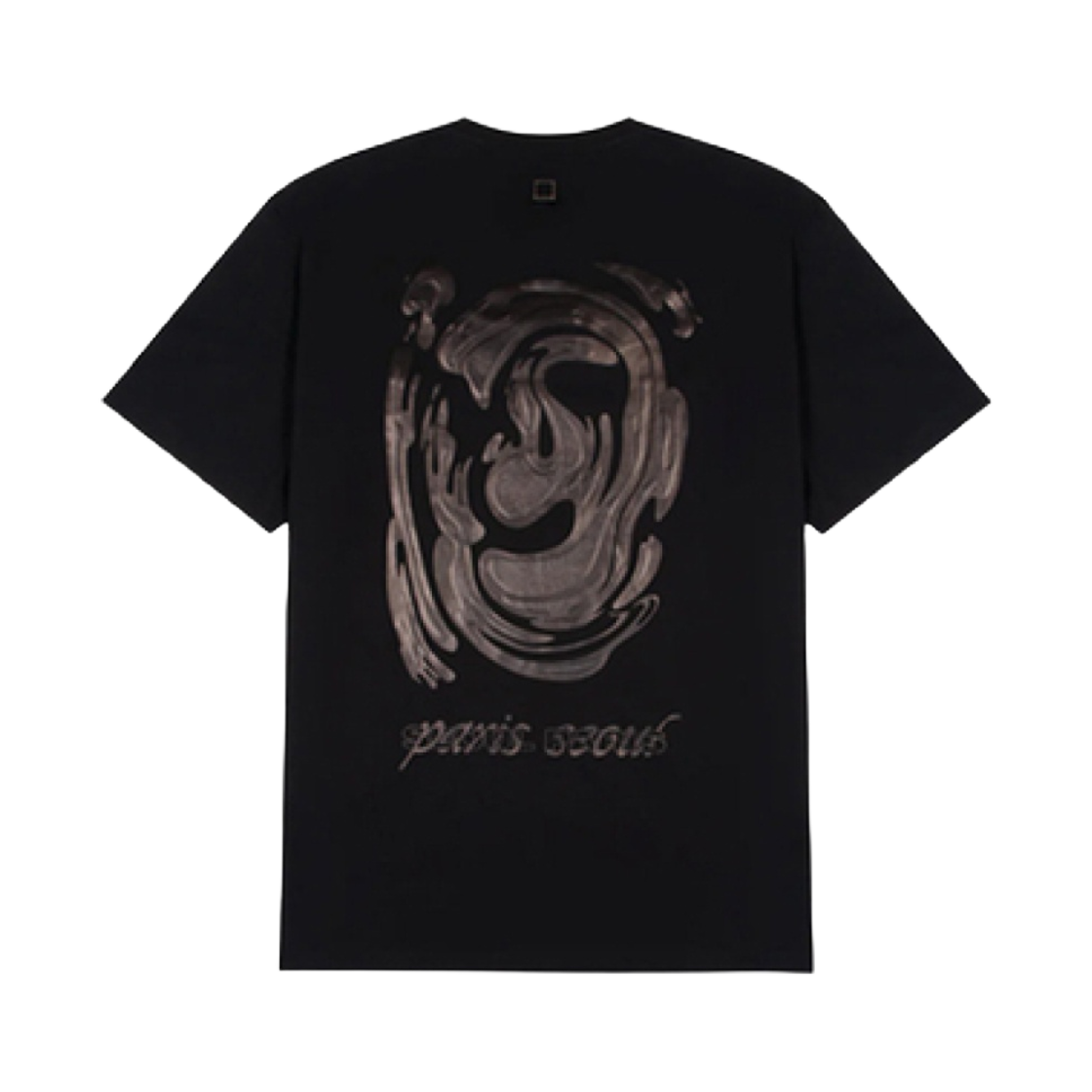 우영미 메탈릭 그래픽 티셔츠 블랙 - 24FW(Wooyoungmi Metallic Graphic T-Shirt Black - 24FW)