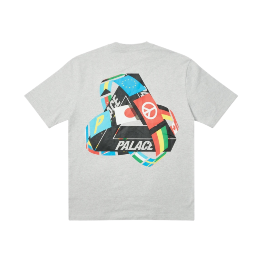 Palace Tri-Flag T-Shirt Grey Marl - 21SS