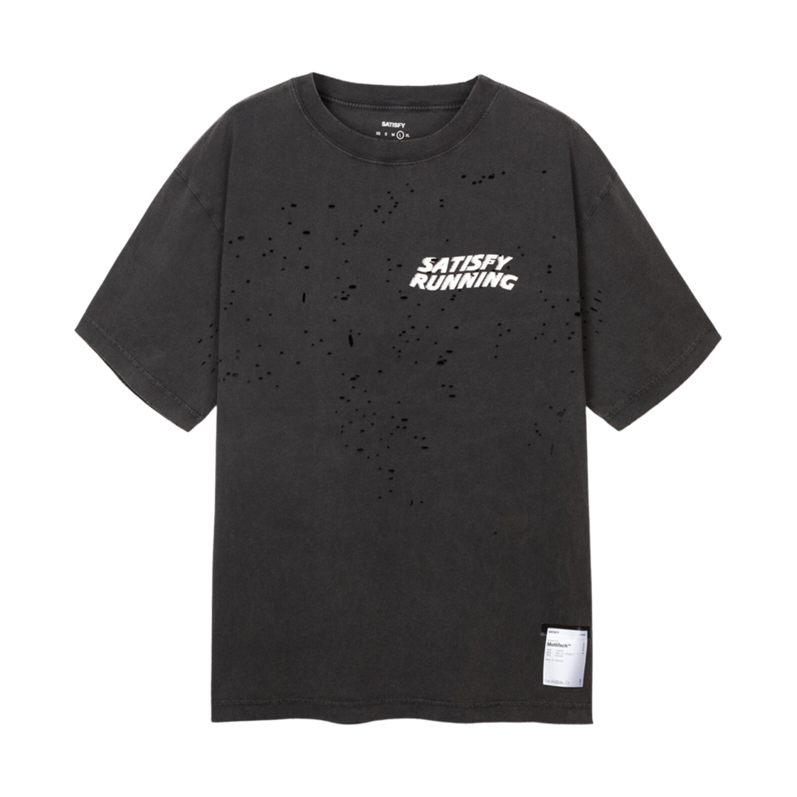 새티스파이 모스테크 티셔츠 에이즈드 블랙(Satisfy Mothtech T-Shirt Aged Black)