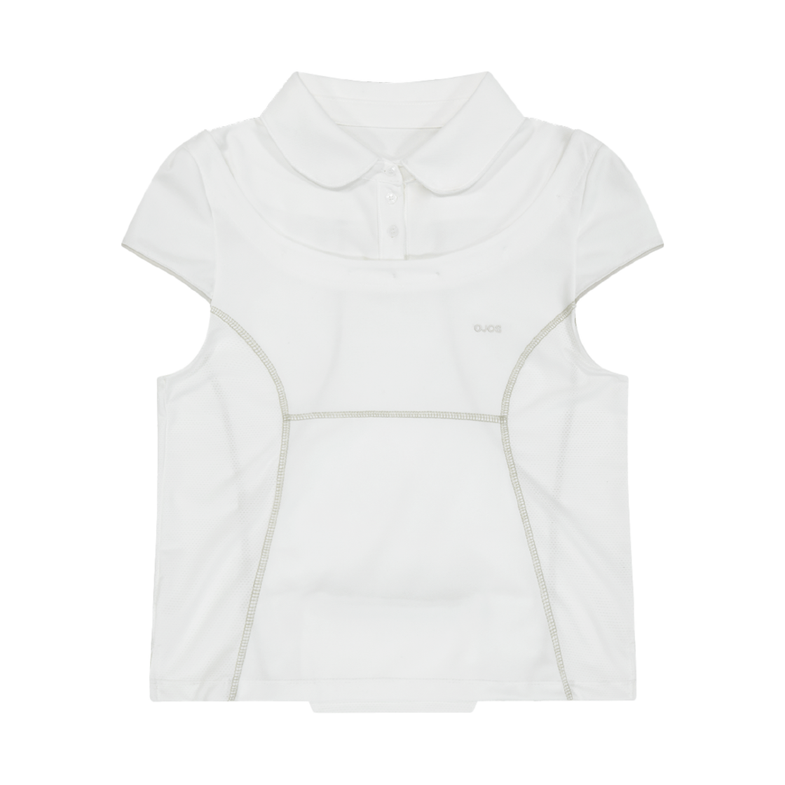 25SS-TS04-OW OJOS Detachable Collar T-shirt Off White
