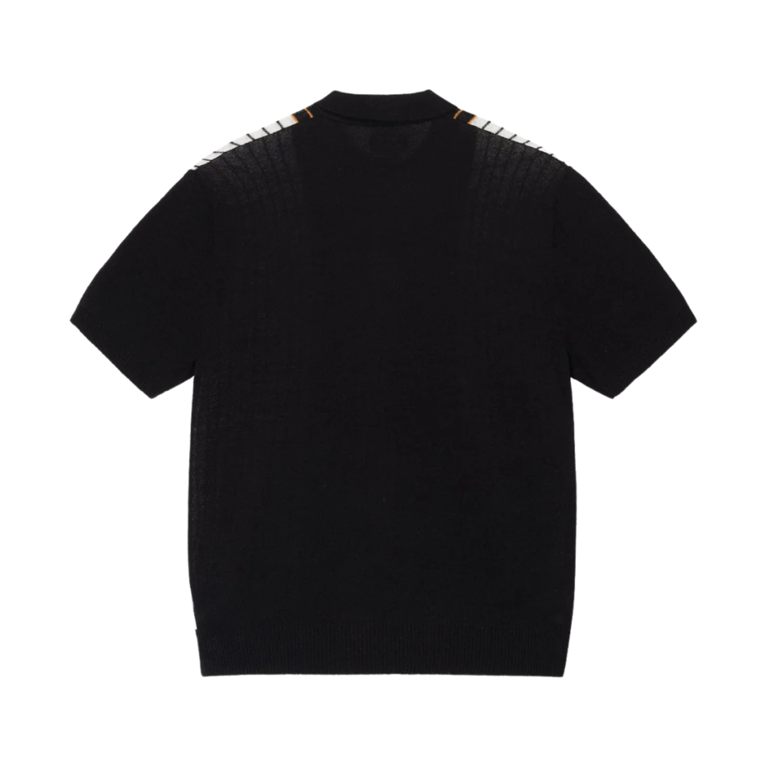 스투시 텍스쳐드 숏슬리브 폴로 스웨터 블랙 스트라이프(Stussy Textured SS Polo Sweater Black Stripe) - 2