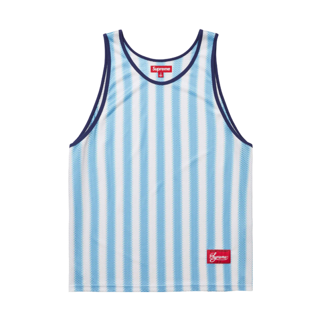 슈프림 스트라이프 메쉬 탱크탑 블루 - 25SS(Supreme Stripe Mesh Tank Top Blue - 25SS) - 1