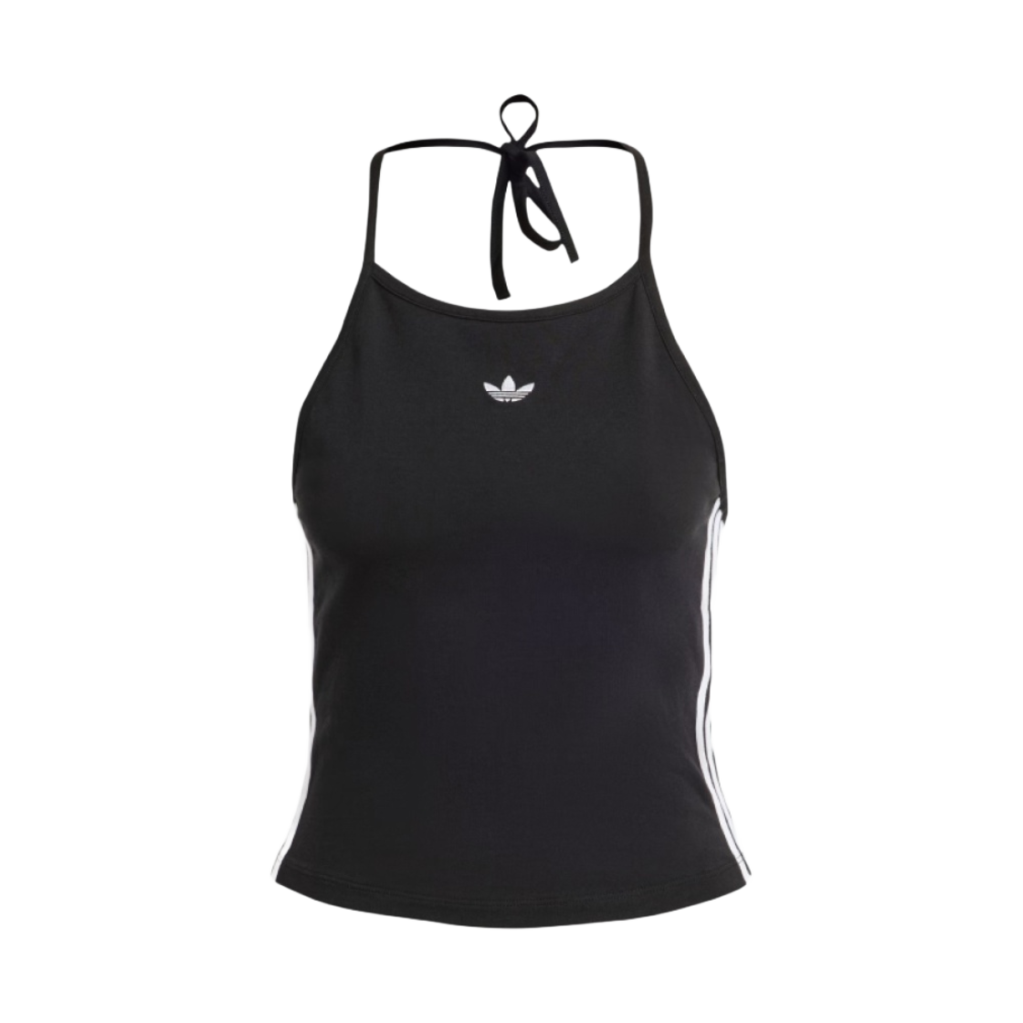 (W) 아디다스 홀터넥 탱크 탑 블랙 - KR 사이즈((W) Adidas Halter-Neck Tank Top Black - KR Sizing)