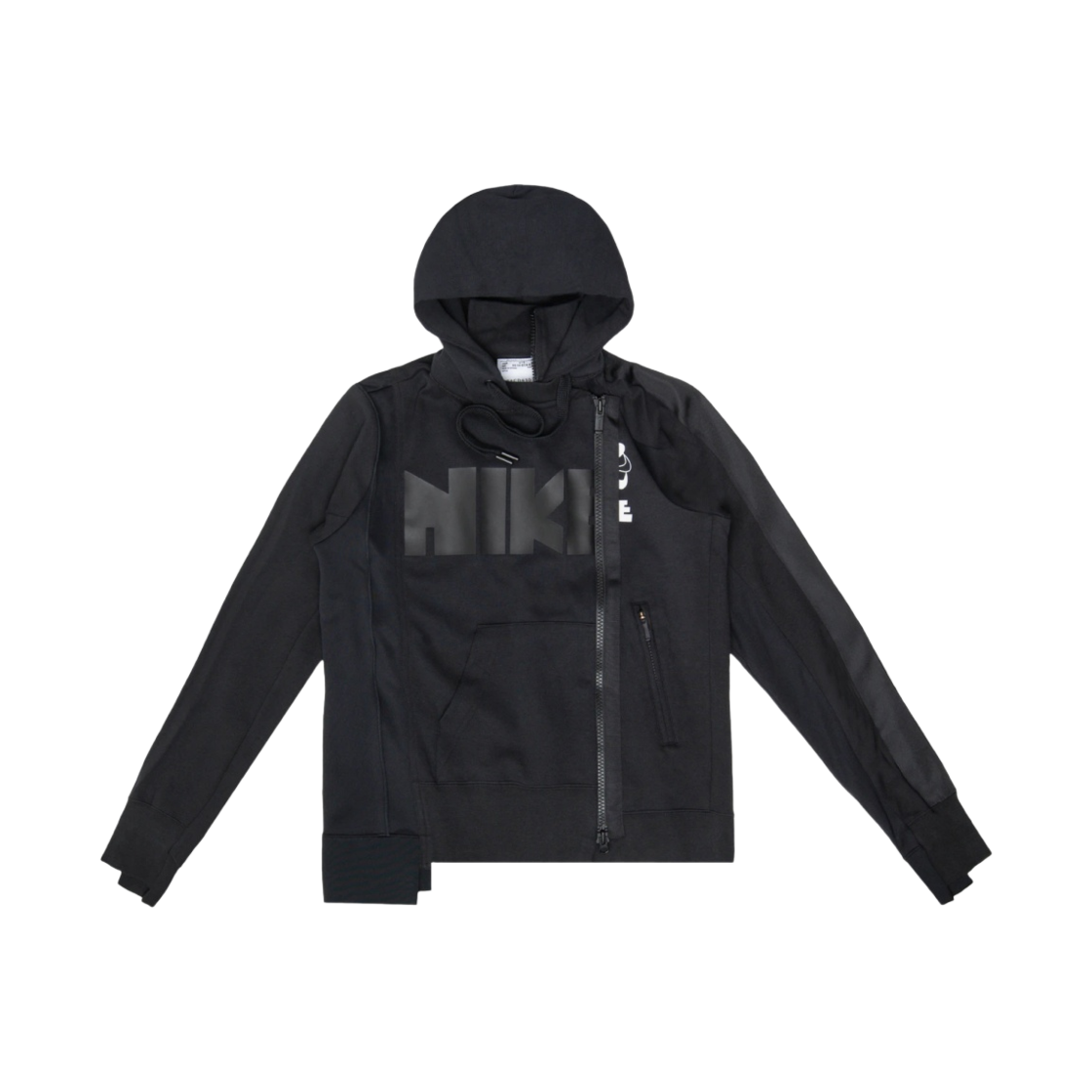 (W) 나이키 x 사카이 NRG 더블 집 후드 블랙((W) Nike x Sacai NRG Double-Zip Hoodie Black) - 1