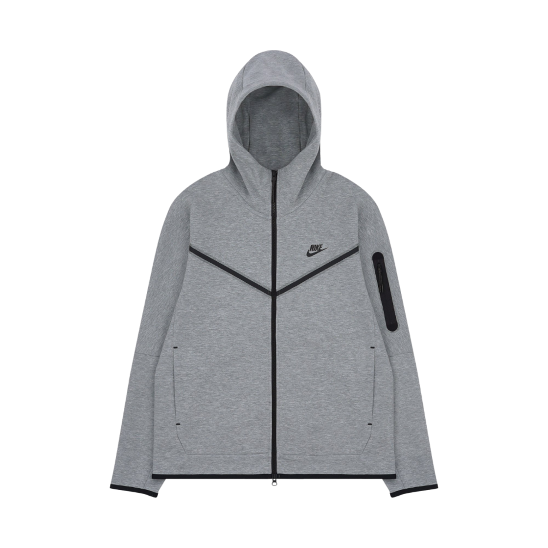 나이키 NSW 테크 플리스 풀 집 후드 다크 그레이 헤더 - 아시아(Nike NSW Tech Fleece Full Zip Hoodie Dark Grey Heather - Asia)