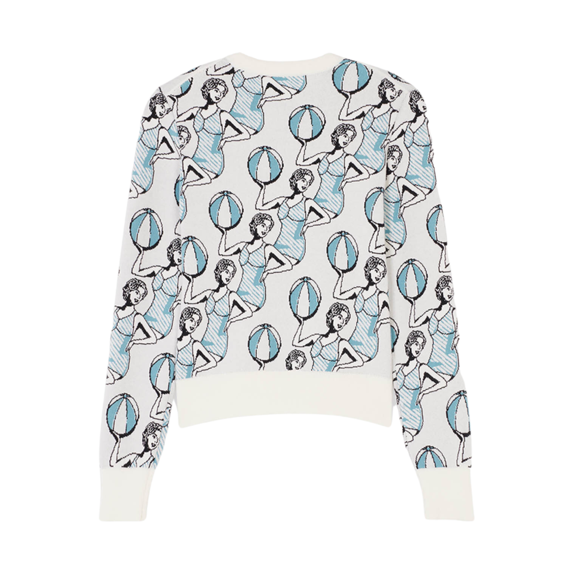 (W) 메종 키츠네 댄싱 걸 피티드 가디건 멀티코 디자인((W) Maison Kitsune Dancing Girls Fitted Cardigan Multico Design) - 2