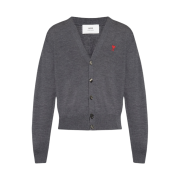 AMI de Coeur Wool Cardigan Heather Grey