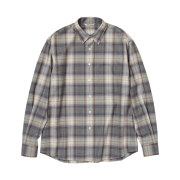Auralee Super Light Wool Check Shirt Grey Check - 23AW