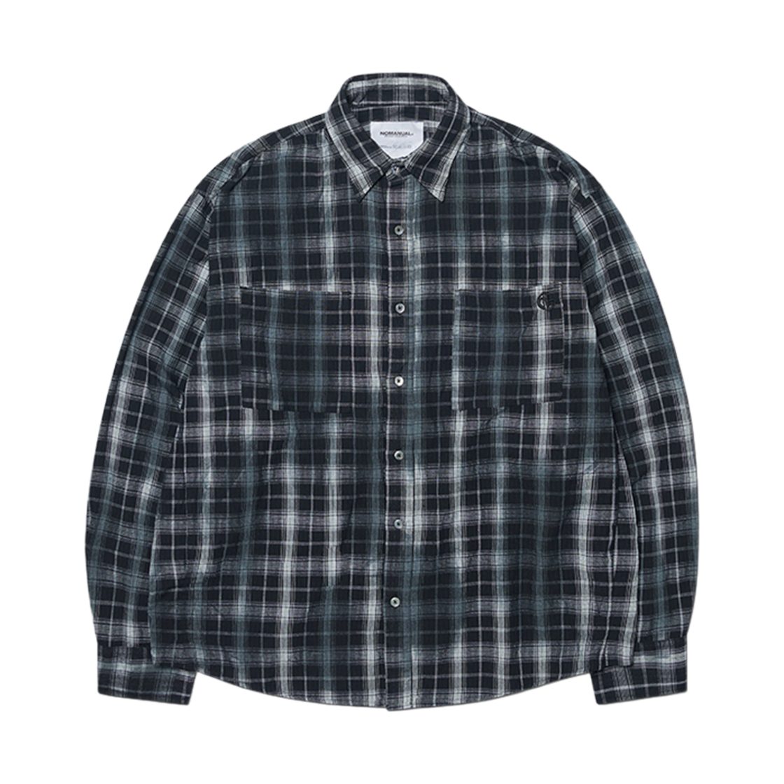 NM63SH01M1BK NOMANUAL O.D Check Shirt Black