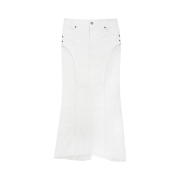 Bonnae Women Washed Denim Skirt White