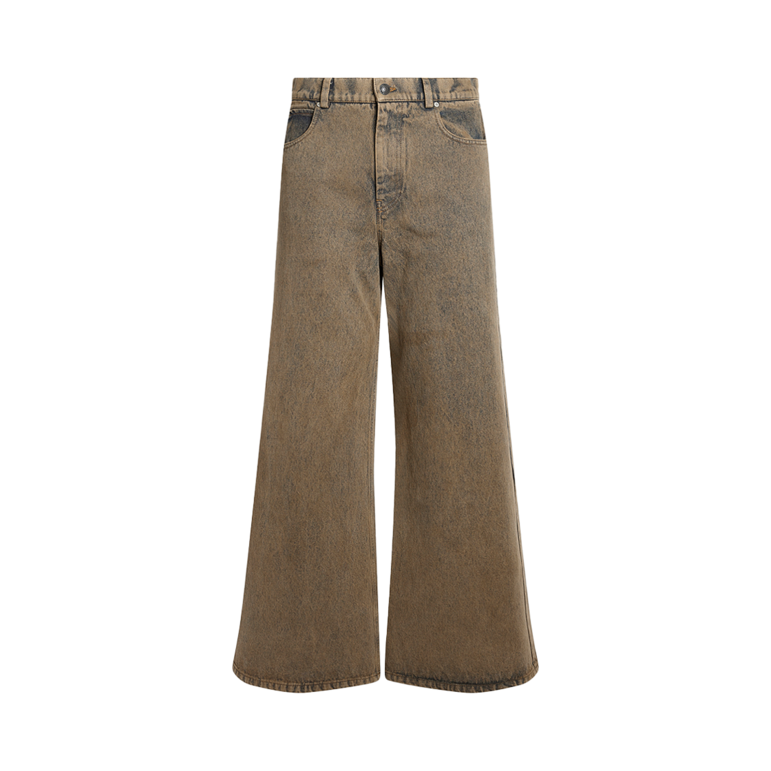 KM4DPADKK14BR Kusikohc Oversized Denim Pants Brown - 24FW