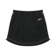 (W) Nike NSW Nylon Swoosh High Rise Skirt Black - Asia
